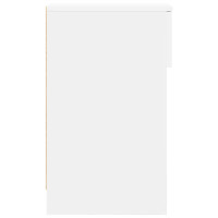 Produktbild för Sängbord 2 st med låda vit 20x36x60 cm