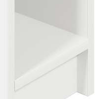 Produktbild för Sängbord 2 st med låda vit 20x36x60 cm