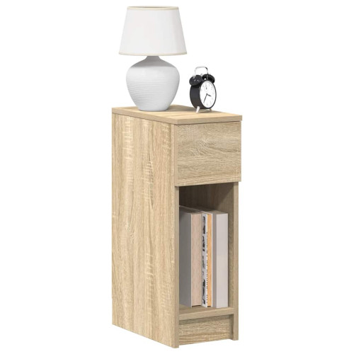 vidaXL Sängbord 2 st med låda sonoma-ek 20x36x60 cm