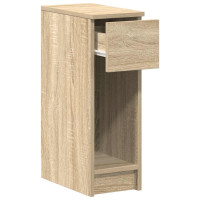Produktbild för Sängbord 2 st med låda sonoma-ek 20x36x60 cm