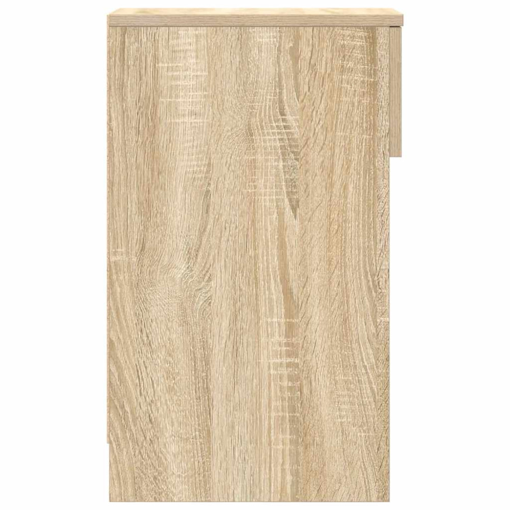 Produktbild för Sängbord 2 st med låda sonoma-ek 20x36x60 cm