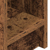 Produktbild för Sängbord 2 st med låda åldrat trä 20x36x60 cm