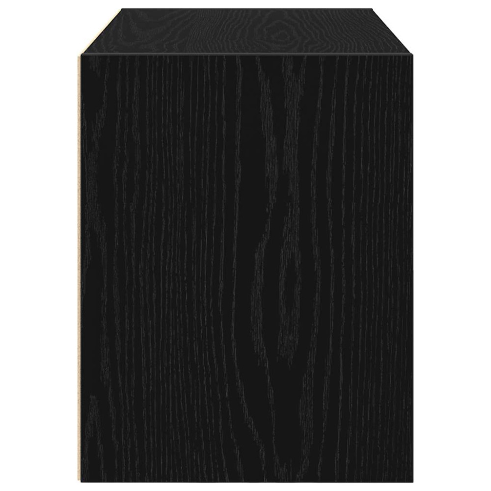 Produktbild för Skåp med 2 lådor svart ek 60x31x40 cm konstruerat trä