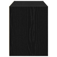 Produktbild för Skåp med 2 lådor svart ek 60x31x40 cm konstruerat trä