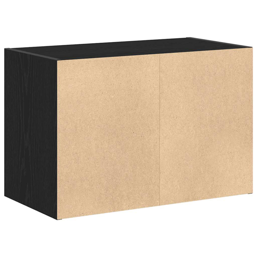 Produktbild för Skåp med 2 lådor svart ek 60x31x40 cm konstruerat trä