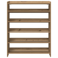 Produktbild för Skohylla ek 80x25x100 cm konstruerat trä