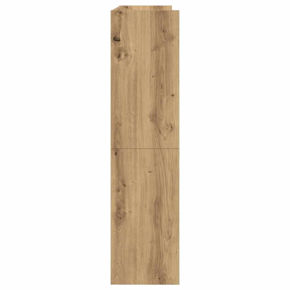 Produktbild för Skohylla ek 80x25x100 cm konstruerat trä