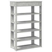 Produktbild för Skohylla betonggrå 60x30x98 cm konstruerat trä