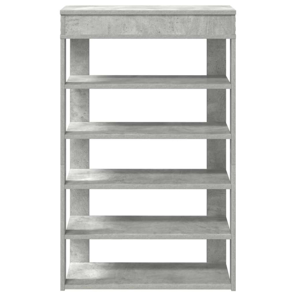 Produktbild för Skohylla betonggrå 60x30x98 cm konstruerat trä