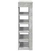 Produktbild för Skohylla betonggrå 60x30x98 cm konstruerat trä
