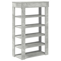 Produktbild för Skohylla betonggrå 60x30x98 cm konstruerat trä