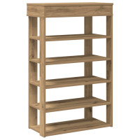 Produktbild för Skohylla ek 60x30x98 cm konstruerat trä