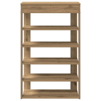 Produktbild för Skohylla ek 60x30x98 cm konstruerat trä
