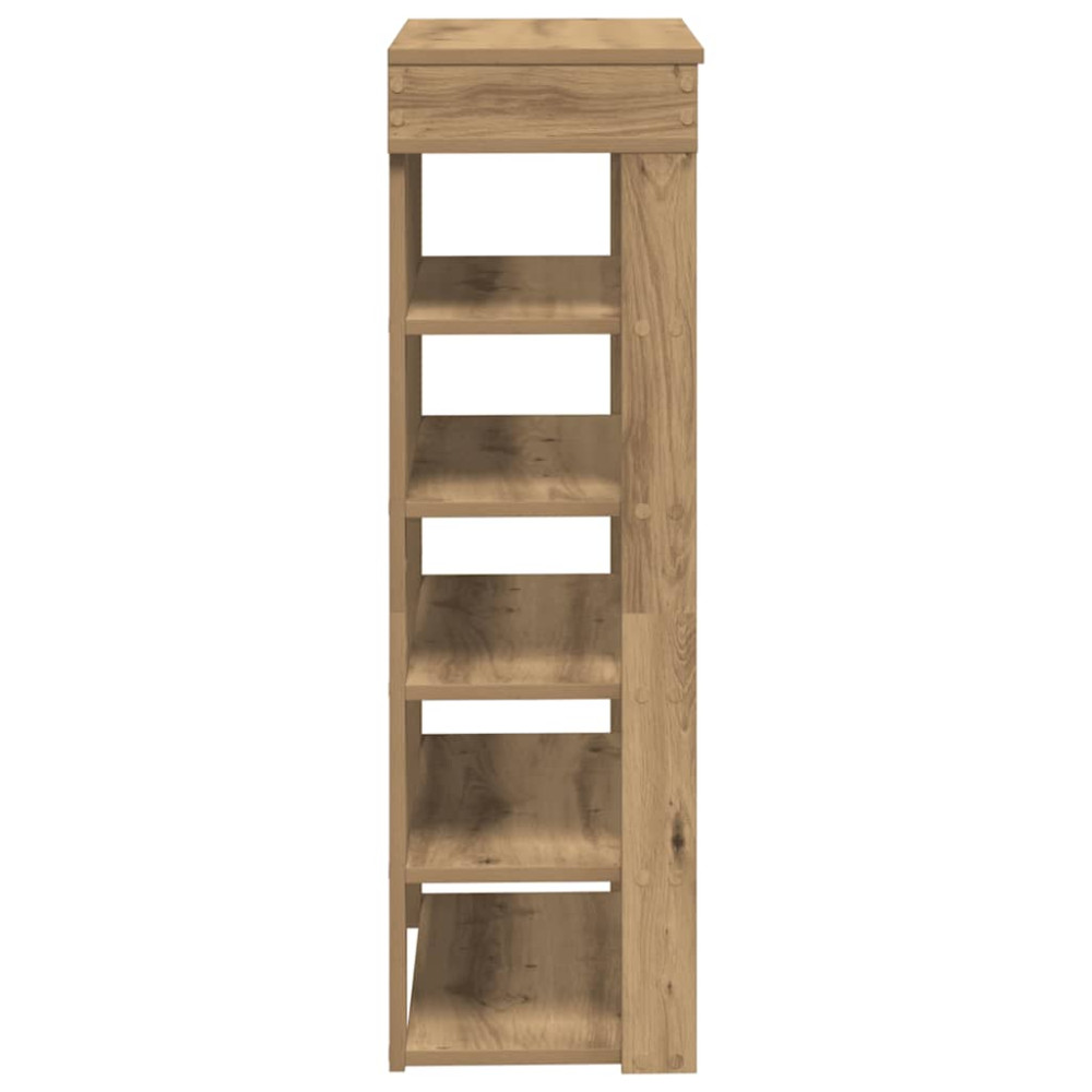 Produktbild för Skohylla ek 60x30x98 cm konstruerat trä