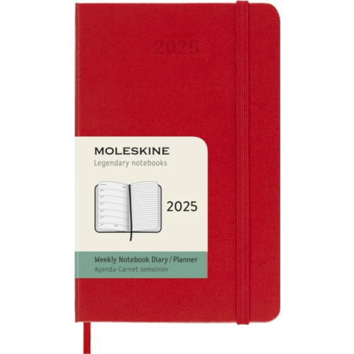 Moleskine Moleskine 2025 12-Month Weekly Pocket Hardcover Notebook: Scarlet Red