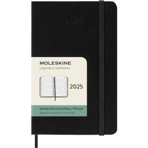 Moleskine Moleskine 2025 12-Month Weekly Horizontal Pocket Hardcover Notebook: Black
