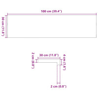 Produktbild för Trappstegsmattor 8 pcs obehandlad 100x30x2 cm massiv ek