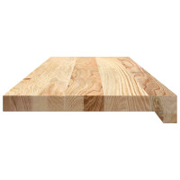 Produktbild för Trappstegsmattor 12 pcs obehandlad 80x25x2 cm massiv ek
