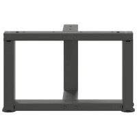 Produktbild för Soffbordsben T-formade 2 st antracit 40x25x(30-31) cm stål