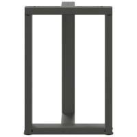 Produktbild för Matbordsben T-formad 2 st antracit 50x35x(72-73) cm stål