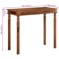 Produktbild för Barbord 120x60x107 cm massivt trä akacia