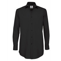 B and C Collection Black Tie Long Sleeve Shirt Black