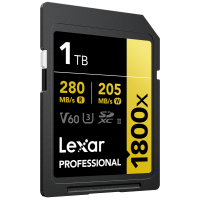 Produktbild för Lexar SDXC Pro 1800x U3 UHS-II R280/W210 (V60) 1TB