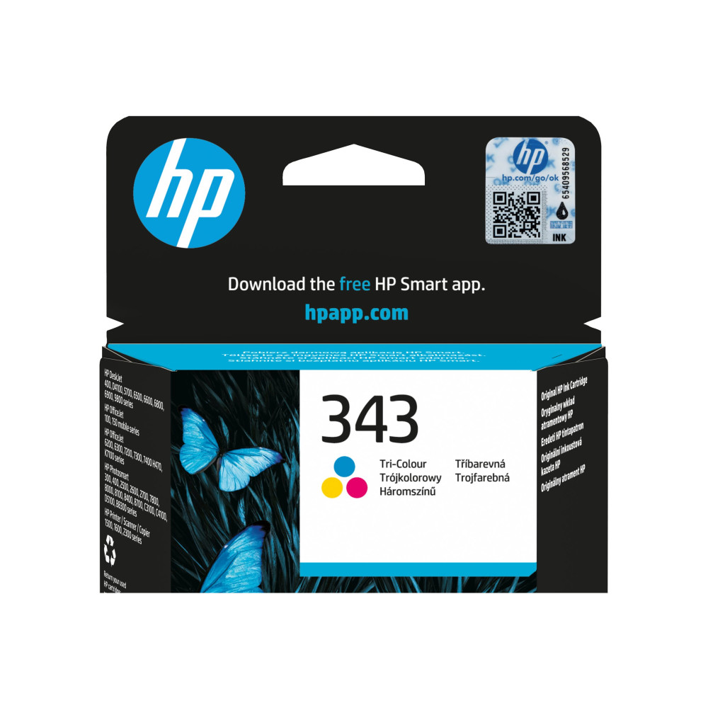 Produktbild för HP 343 - färg (cyan, magenta, gul) - original - bläckpatron
