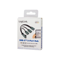 Produktbild för LogiLink USB-C 3-Port Hub - hubb - 3 portar