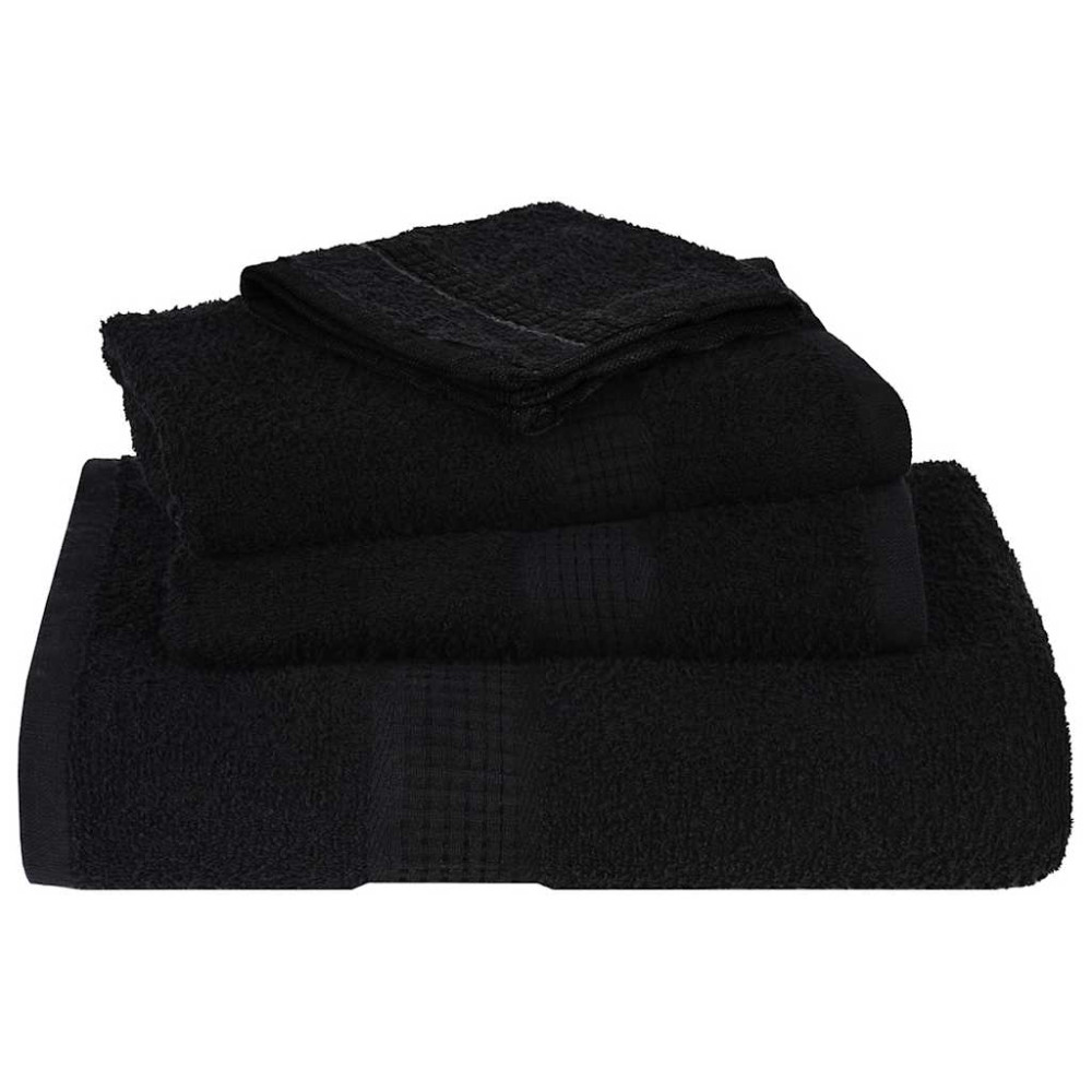 Produktbild för 6-delat handduksset FROGN svart 360 gsm