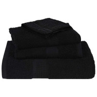 Produktbild för 6-delat handduksset FROGN svart 360 gsm