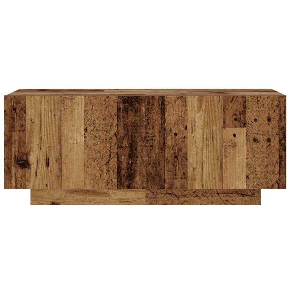 Produktbild för TV-bänk med LED-lampor åldrat trä 180x35x40 cm konstruerat trä