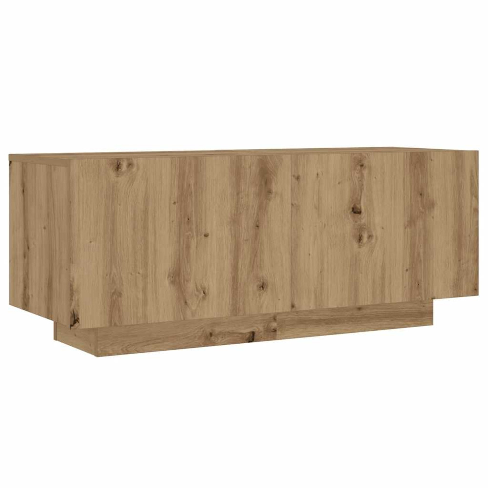 Produktbild för TV-bänk med LED-lampor artisan ek 200x35x40 cm konstruerat trä