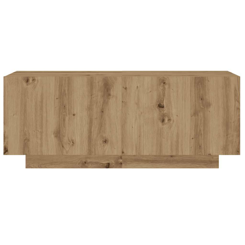 Produktbild för TV-bänk med LED-lampor artisan ek 200x35x40 cm konstruerat trä