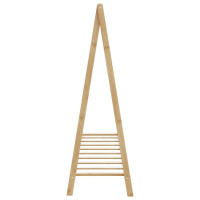 Produktbild för Klädställ med hyllor 106x34x102 cm bambu