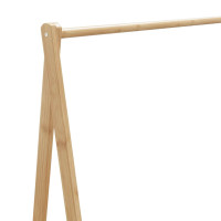 Produktbild för Klädställ med hyllor 106x34x102 cm bambu