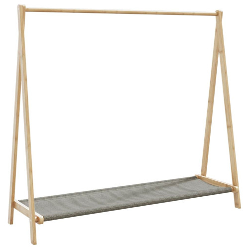 vidaXL Klädställ med hyllor 106x34x102 cm bambu