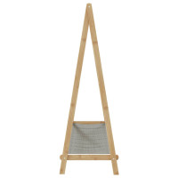 Produktbild för Klädställ med hyllor 106x34x102 cm bambu