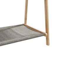 Produktbild för Klädställ med hyllor 106x34x102 cm bambu