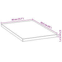 Produktbild för Köksbänkskiva 40x63,5x2,7 cm massiv ek rektangulär