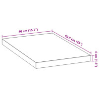 Produktbild för Köksbänkskiva 40x63,5x4 cm massiv ek rektangulär