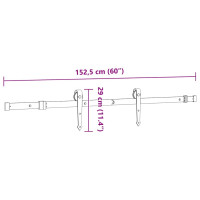 Produktbild för Skjutdörrsbeslag 152,5 cm stål svart