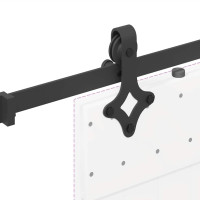 Produktbild för Skjutdörrsbeslag 152,5 cm stål svart