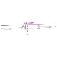 Produktbild för Skjutdörrsbeslag 152,5 cm stål svart