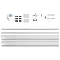 Produktbild för Skjutdörrsbeslag 200 cm aluminiumlegering silver