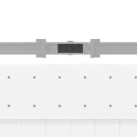 Produktbild för Barndörrsskena för plan skena 8x3 cm kolstål