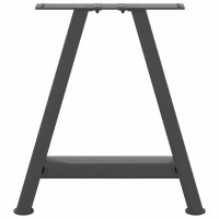 Produktbild för Soffbordsben A-formade 2 st antracit 50x(42-43) cm stål