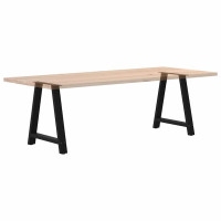 Produktbild för Soffbordsben A-formade 2 st svart 80x(72-73) cm stål