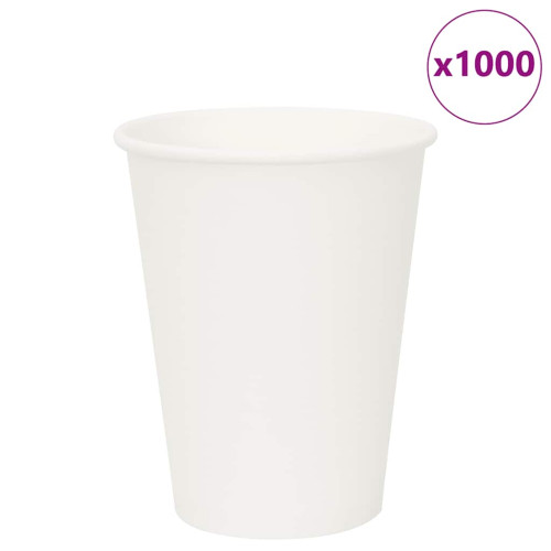 vidaXL Kaffekoppar i papper 1000 st 12oz 300ml vit