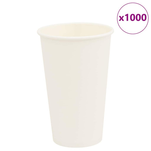 vidaXL Kaffekoppar i papper 1000 st 16oz 400ml vit